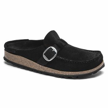 Dámské Clogsy Birkenstock Buckley Semišové Černé | CZ 28AHK